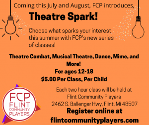 Flint Community Players Theatre Spark Youth Camps