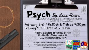 Clio Cast and Crew presents Psych by Lisa Rowe